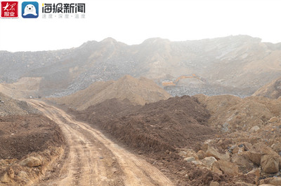 岱岳区角峪片区矿山生态修复工程进行中